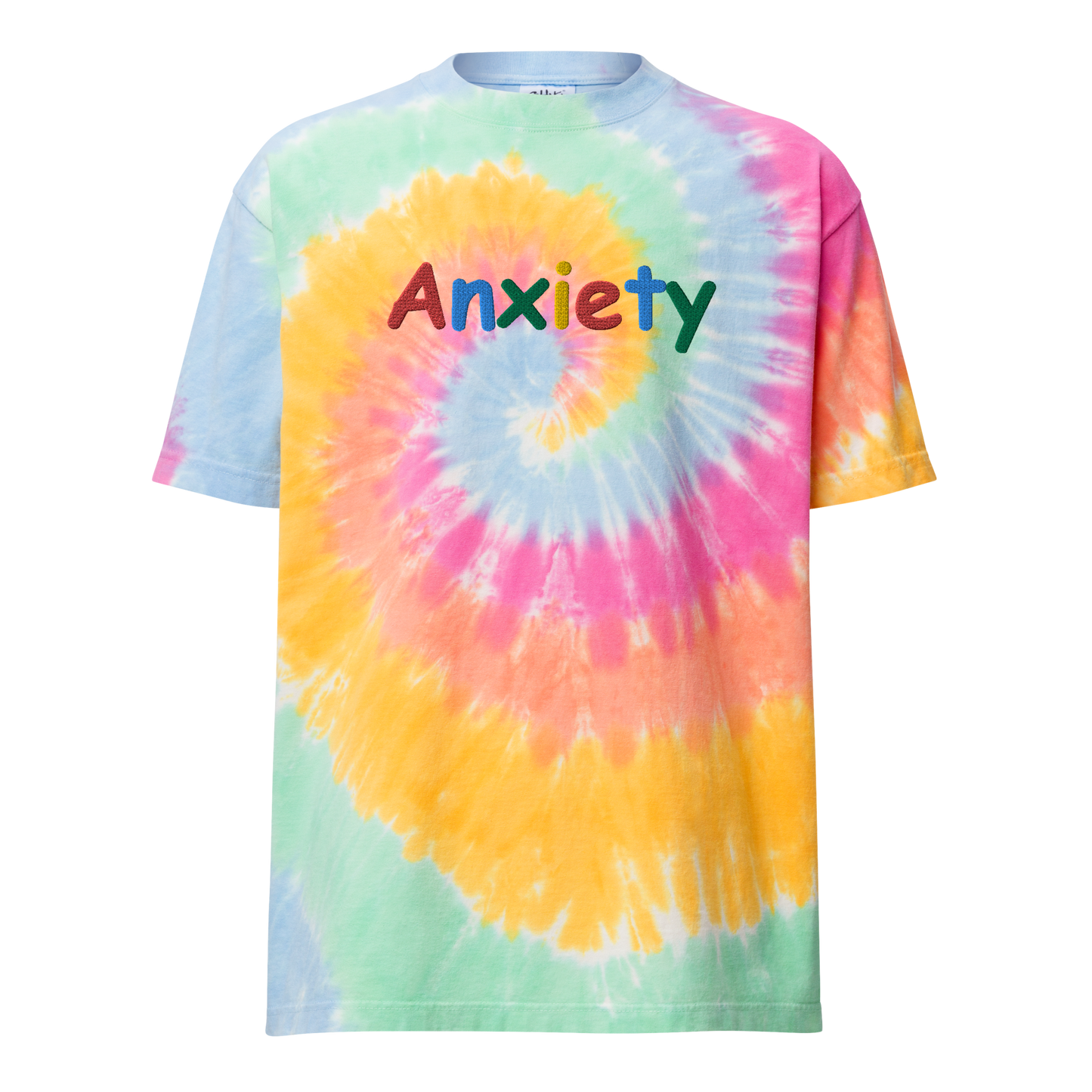 Anxiety Oversized Tee - Tie-dye Sorbet